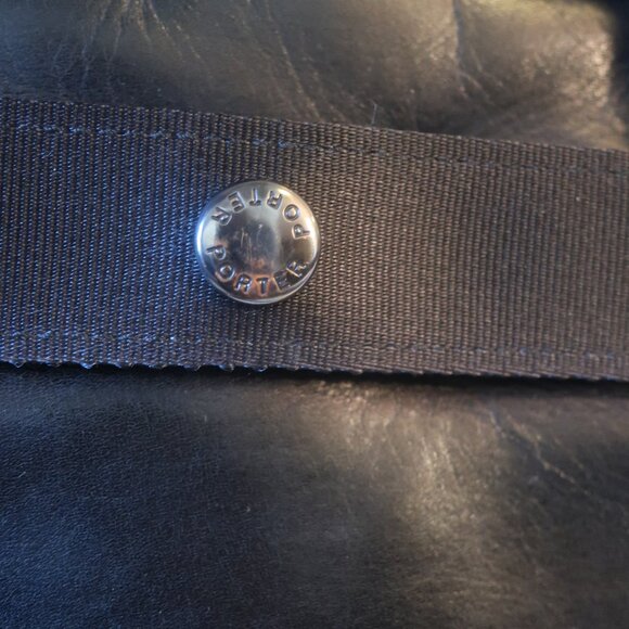 Womens Porter Yoshida & Co Japan Black Leather Messenger Laptop Briefcase Bag - Picture 4 of 16